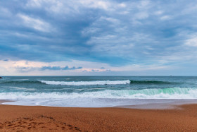 Stock Image: Waves on the beach in France, Bayonne