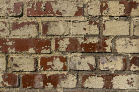 Stock Image: Weathered stained old brick wall