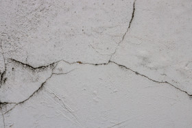 Stock Image: White Cracked Weathered Exterior Wall Texture