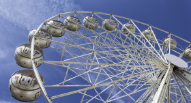 Stock Image: white ferris wheel