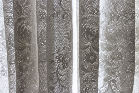 Stock Image: white transparent curtains