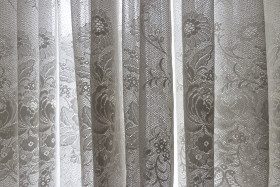 Stock Image: white transparent curtains