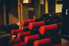 Stock Image: wine bottles