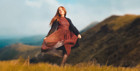 Stock Image: women in the mountains