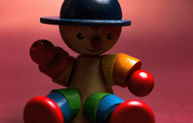 Stock Image: wood toy pinocchio