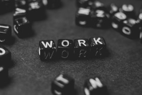 Stock Image: work word