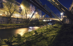 Stock Image: wuppertal brigdes crossing