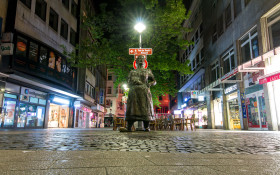 Stock Image: Wuppertal City at night