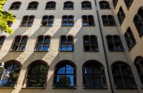 Stock Image: wuppertal town hall windows