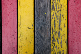 Stock Image: Yellow and red wooden wall texture