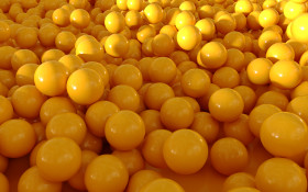 Stock Image: yellow balls background
