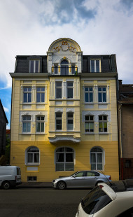 Stock Image: yellow house from the year 1913