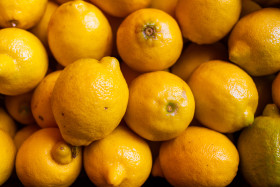 Stock Image: yellow lemon background
